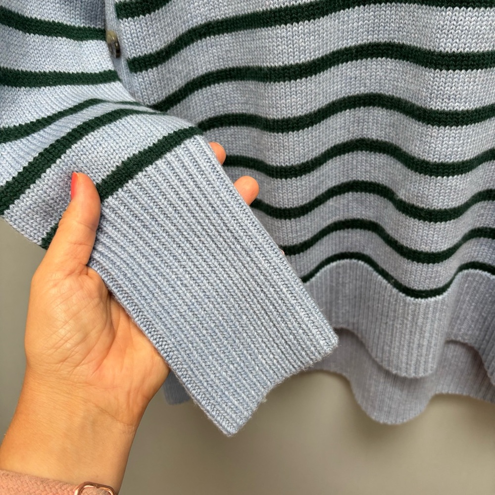 Tuckernuck Blue and Green Striped Turtleneck Sweater - Picture 5 of 8